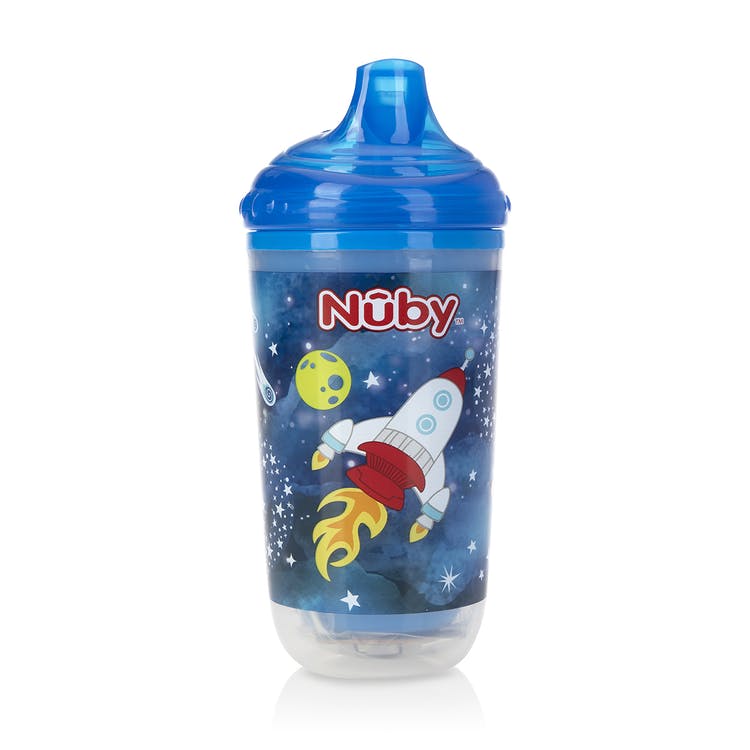 Nuby Light-Up No Spill Sippy Cup - Insulated Space 10 oz