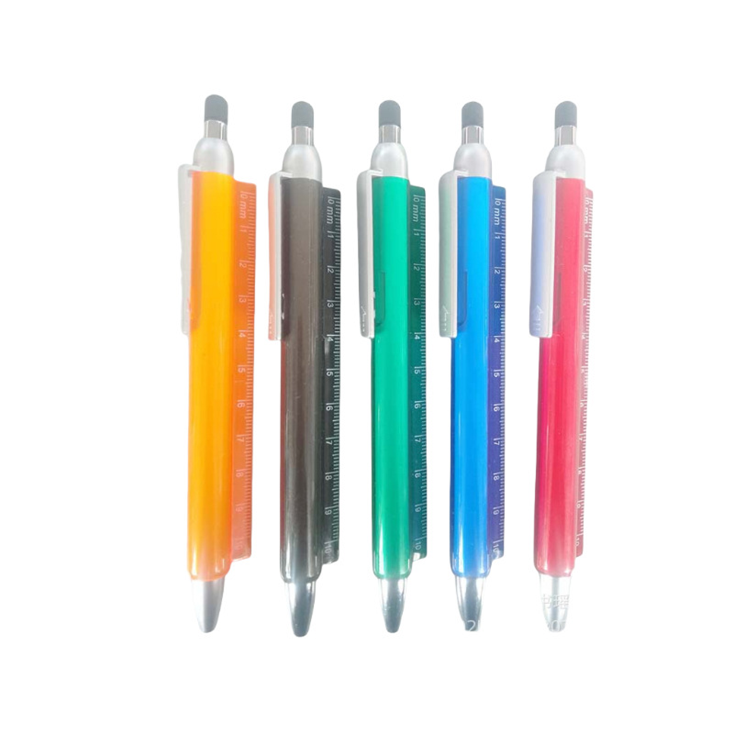 Twist-Action Ballpoint Pen W/ A Stylus And Tape Measure 2