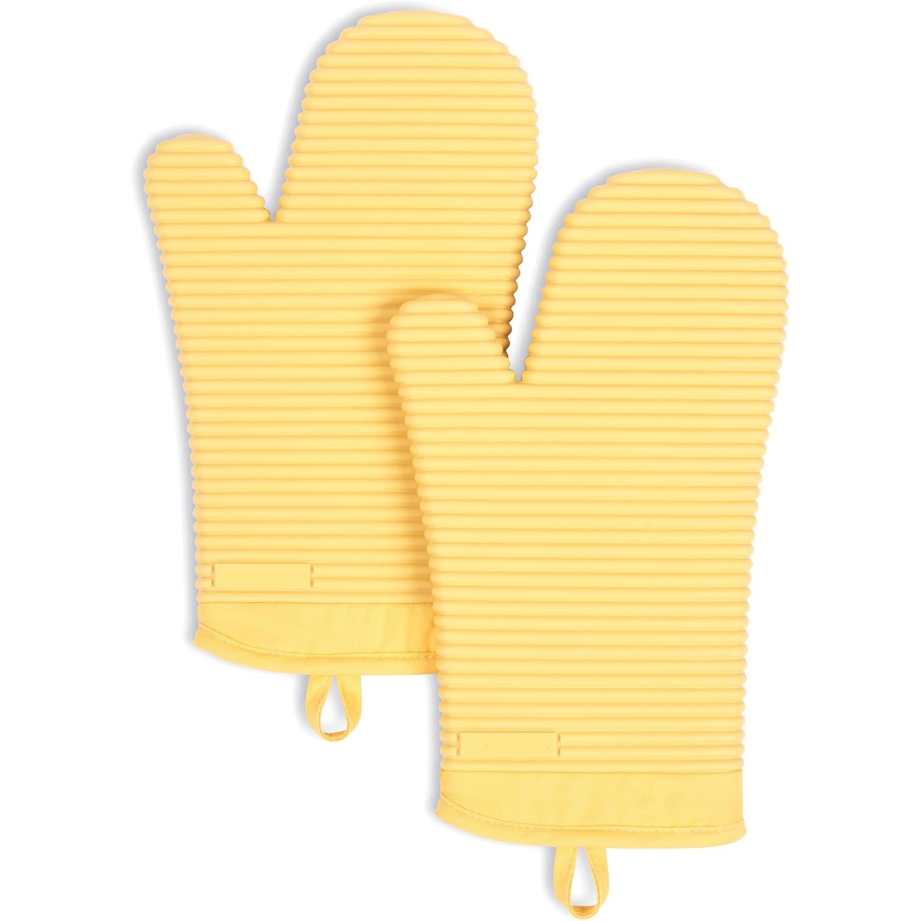 2 Pack Set Ribbed Soft Silicone Oven Mitts 5