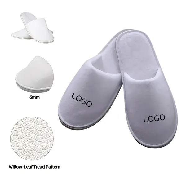 Cozy Coral Fleece Hotel Slippers - Soft Comfortable Footwear 2