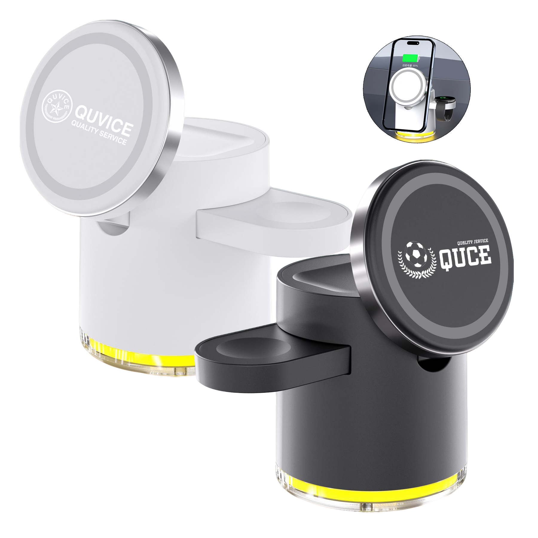 Cylinder Magnetic 4-In-1 Wireless Charger 1
