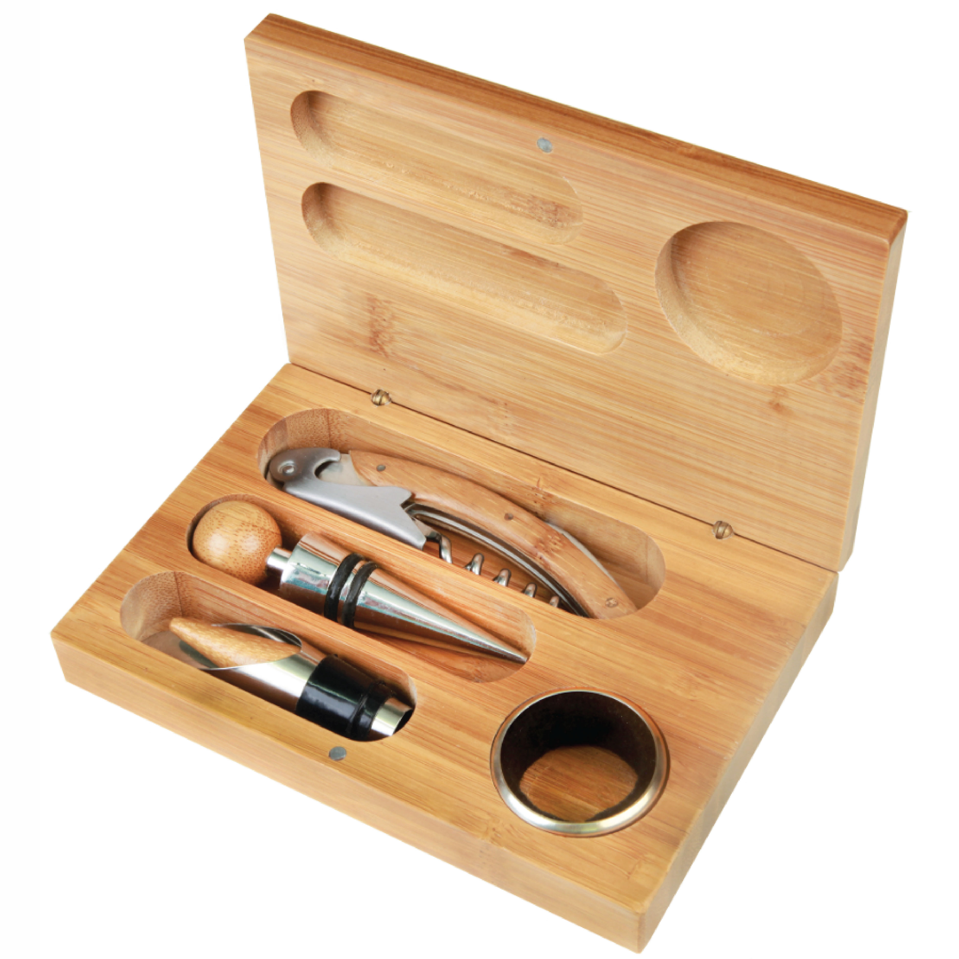 Bamboo 4-Piece Wine Tool Set 2