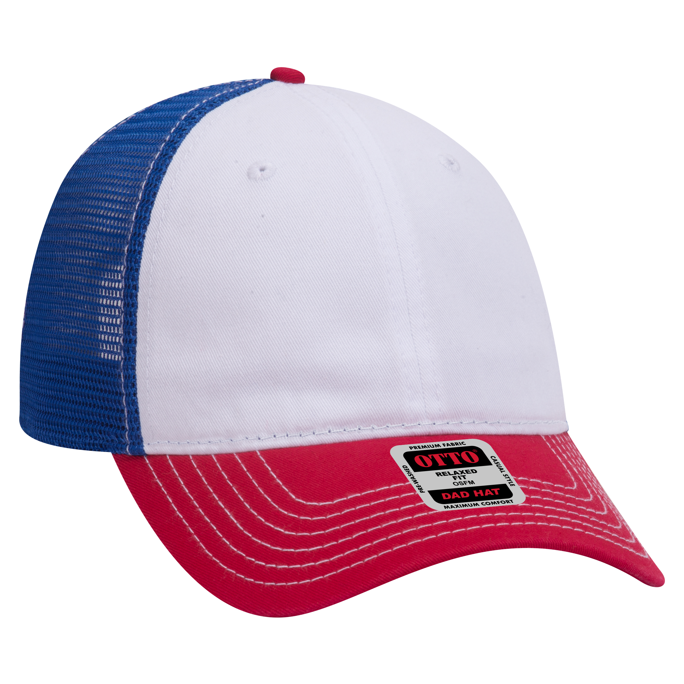 OTTO CAP® 6 Panel Low Profile Mesh Back Trucker Dad Hat 45