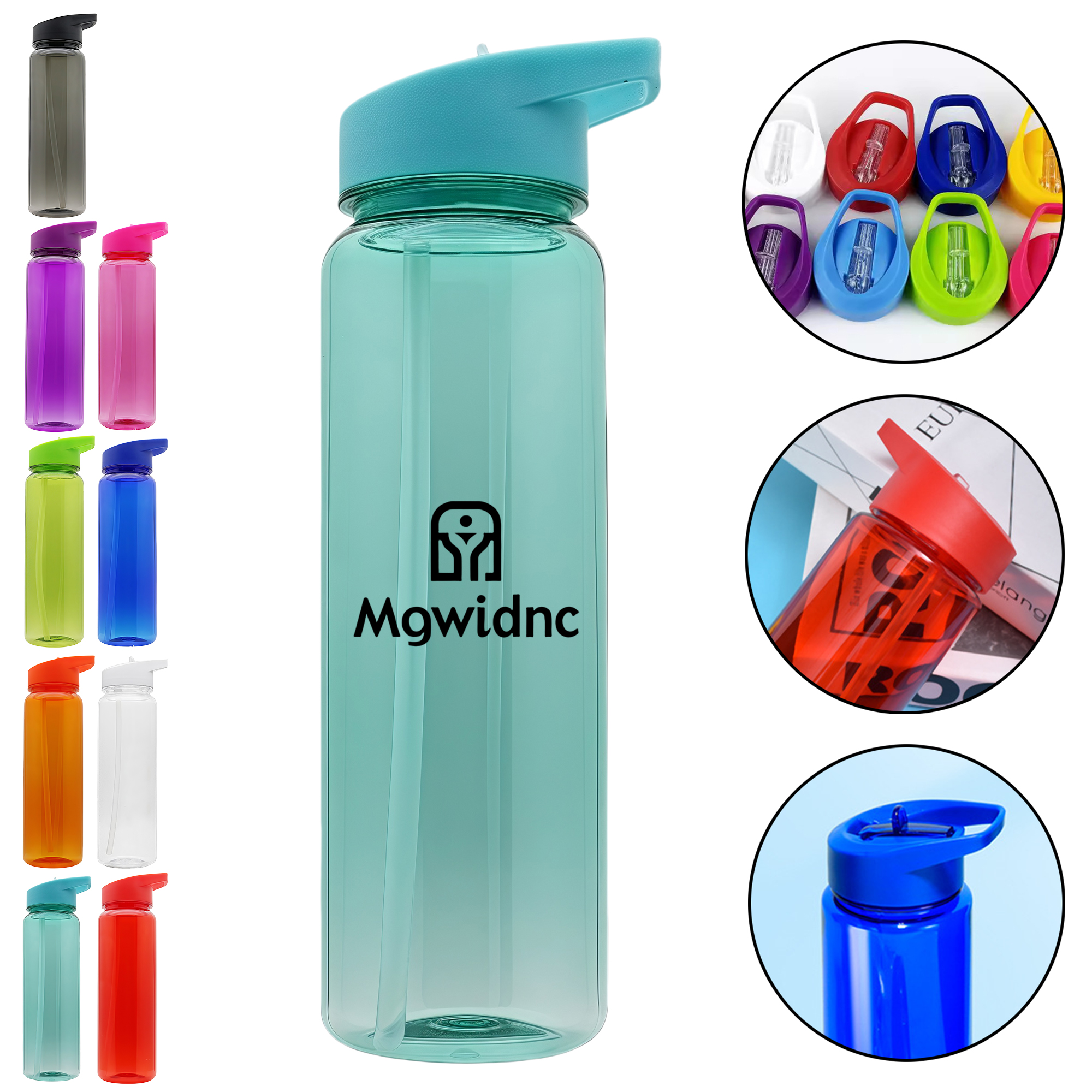700ml Plastic Sports Water Bottle with Straw