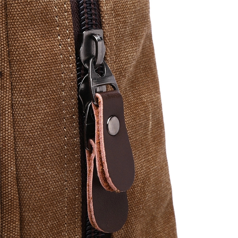 Vintage Canvas Backpack Travel Rucksack 7