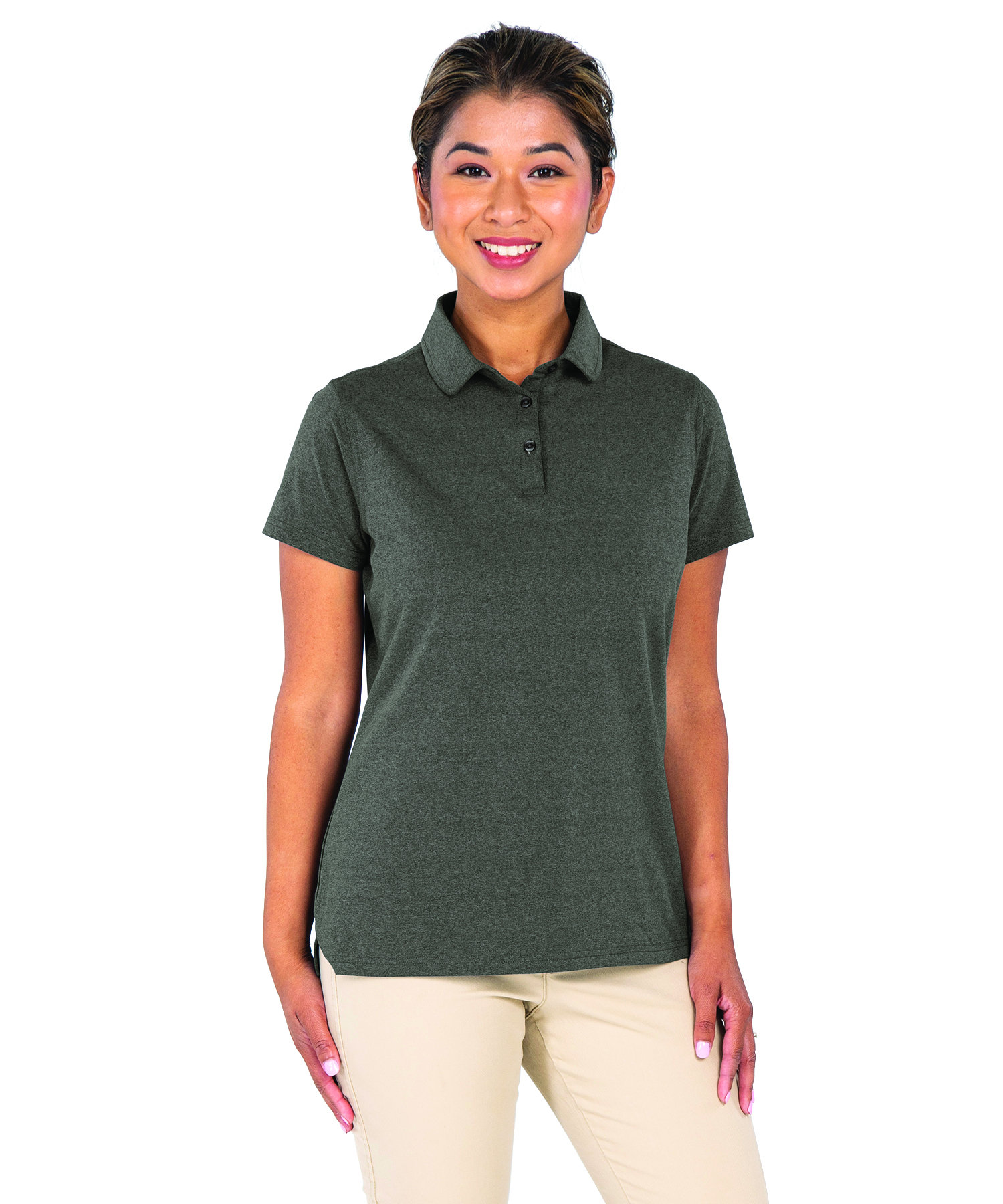 Women's Heathered Eco-Logic Stretch Polo