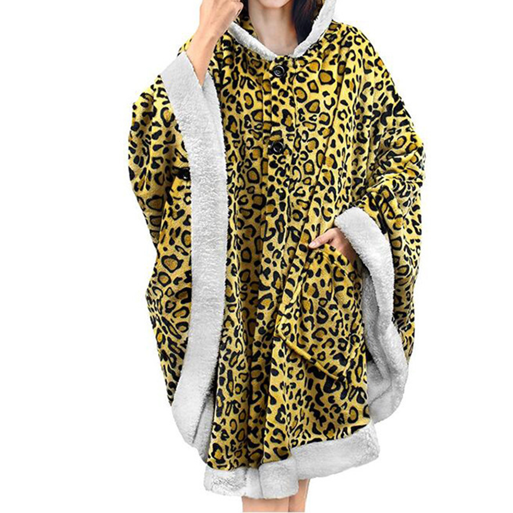 Flannel Pocket Cape Hooded Blanket 8