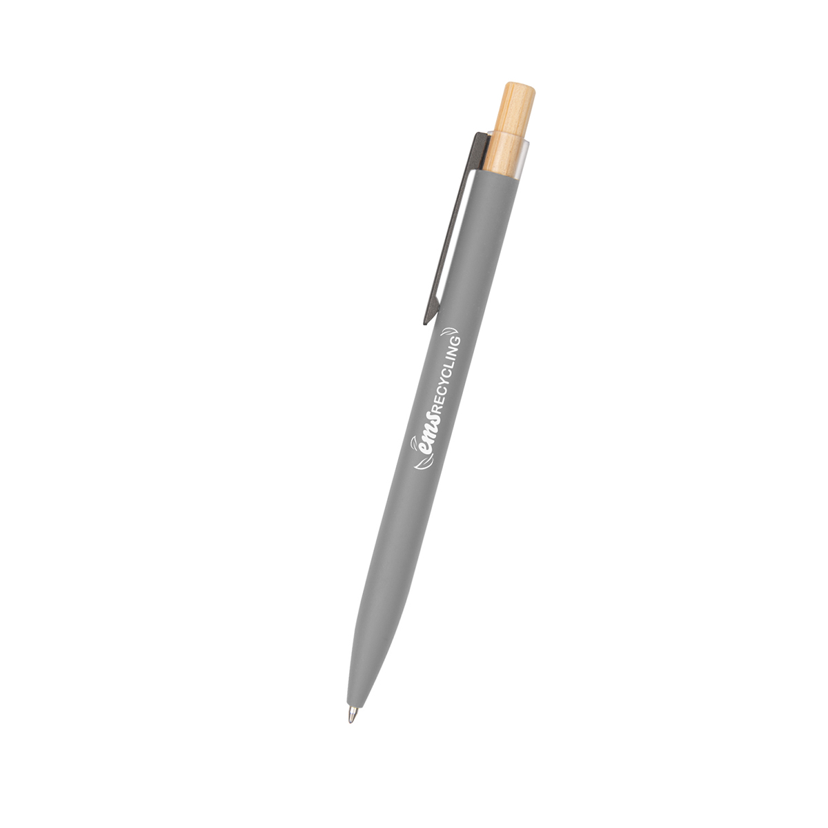 Recycled Aluminum Pen With Bamboo Plunger 10