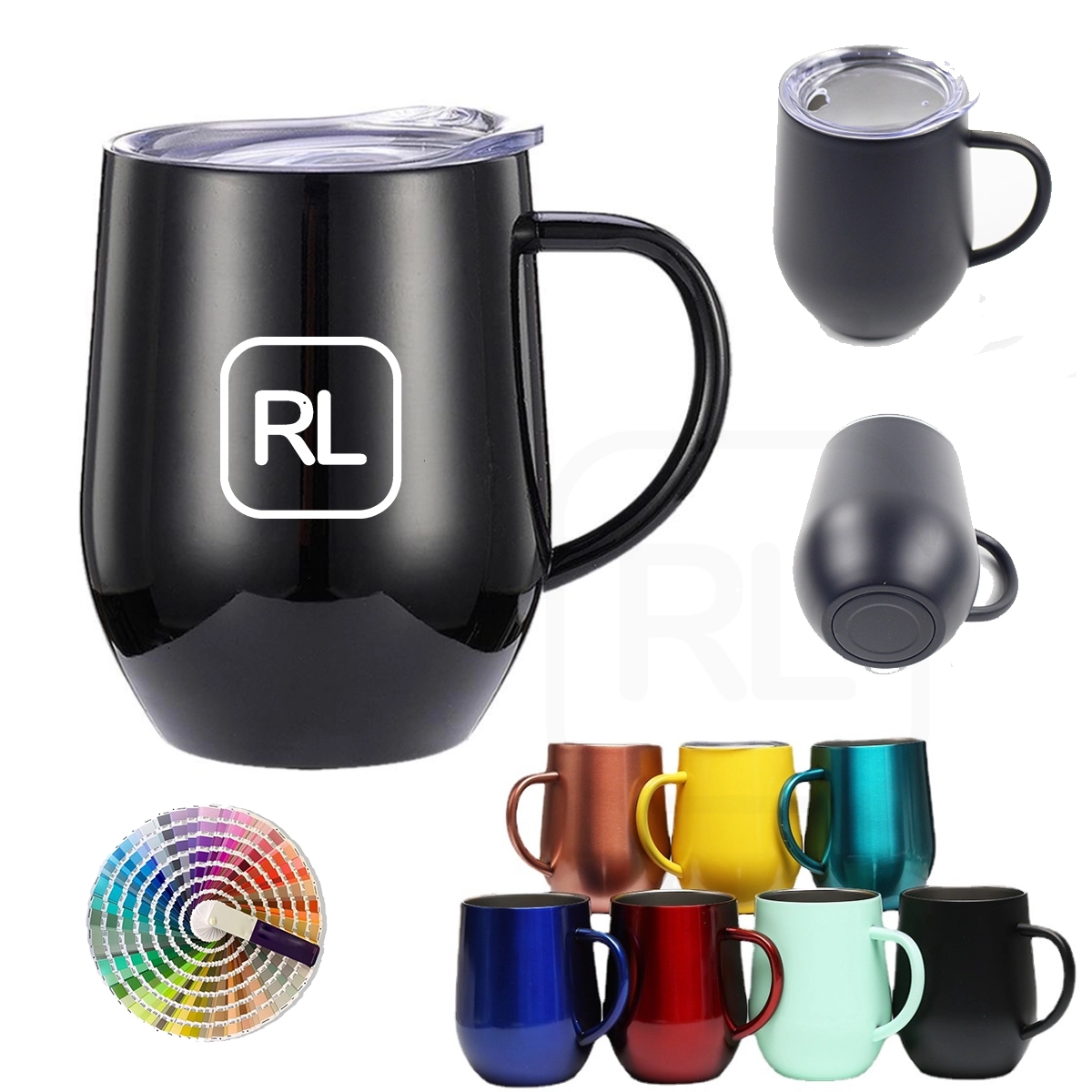 12 Oz Stainless Steel Camping Mug With Handle 3