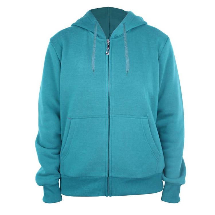 Ladies Full Zip Hoodies - Size S-XL Turquoise 2