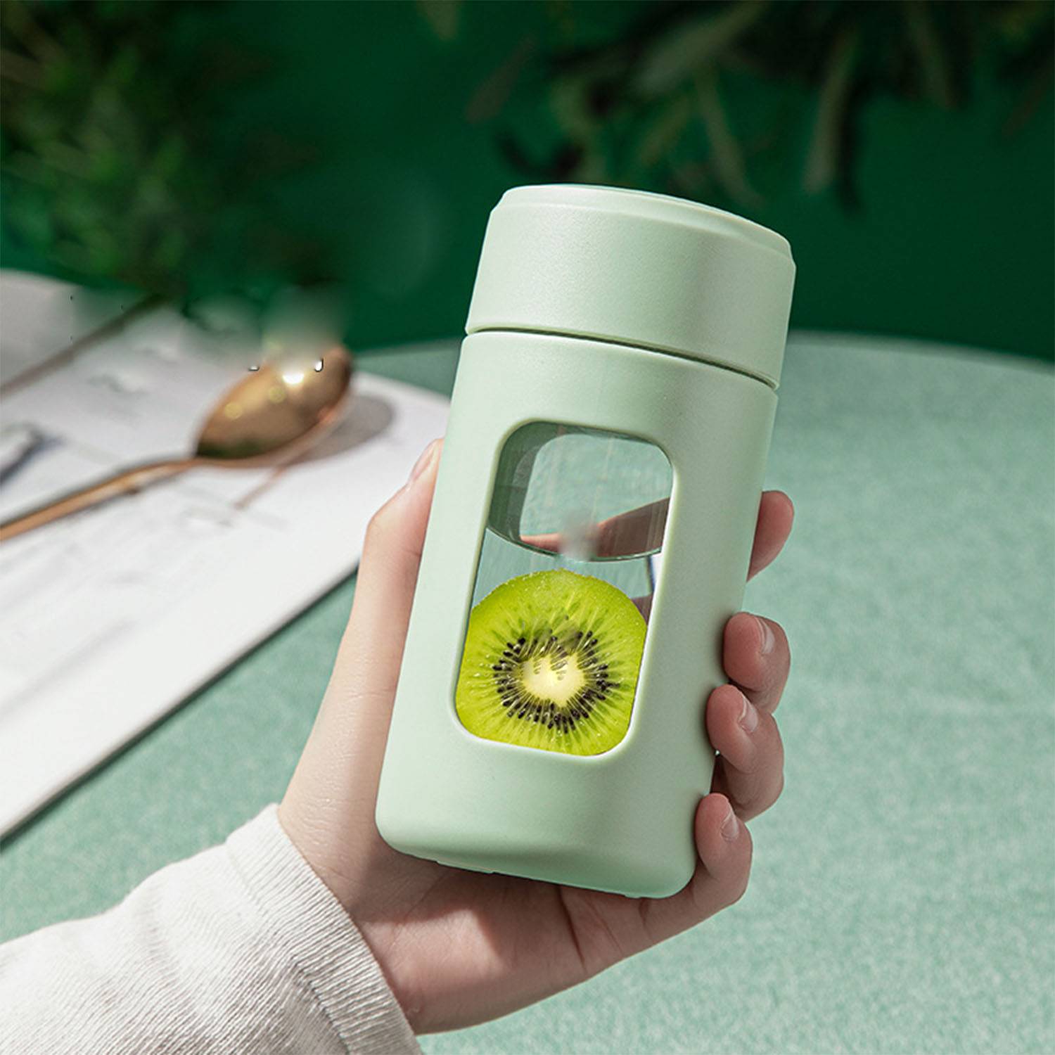 8.5oz Portable office and household glass cups 5