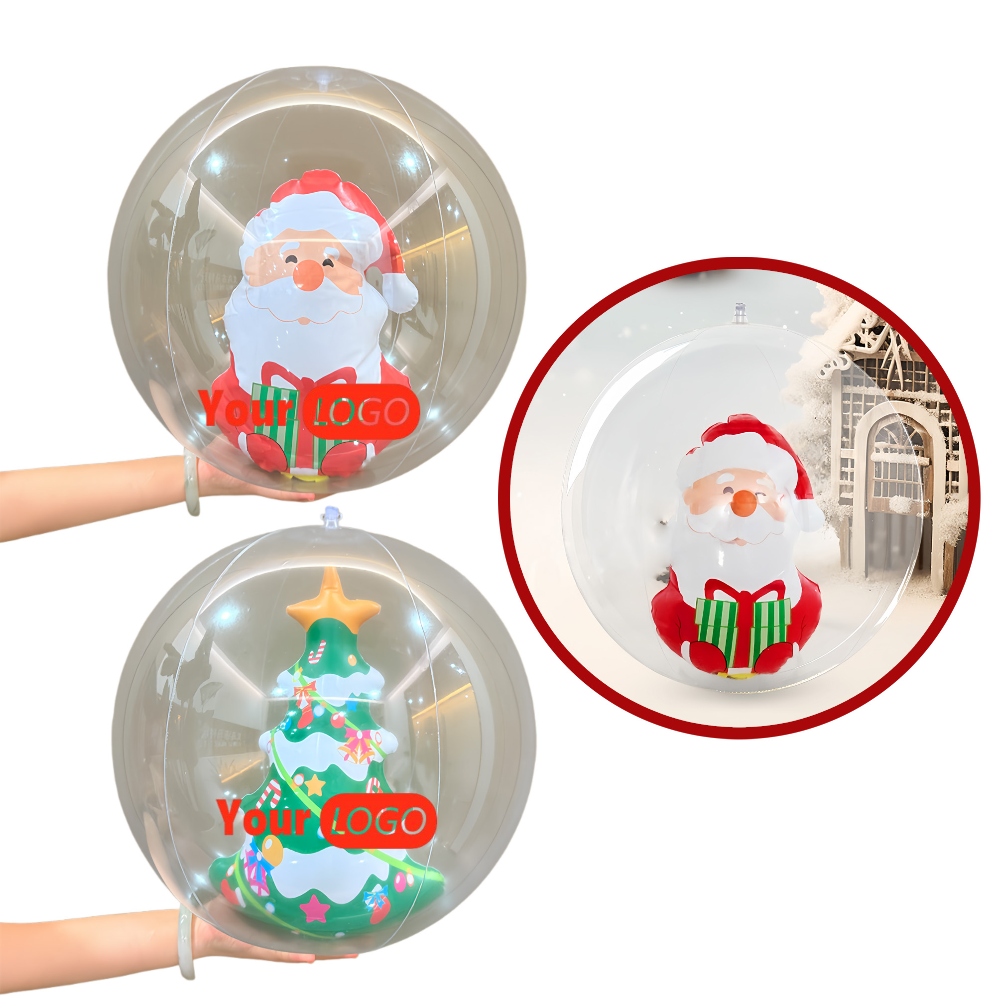 Christmas Atmosphere Inflatable Ball Hanging Ornament 2