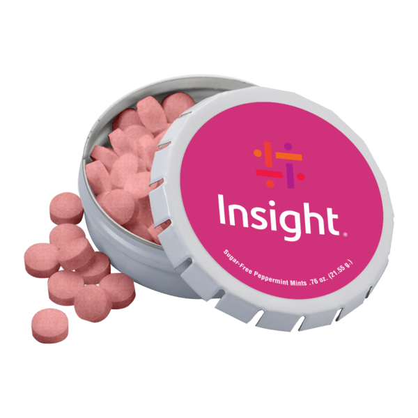 2 1/8" Large Round Push Tin with Mints 27