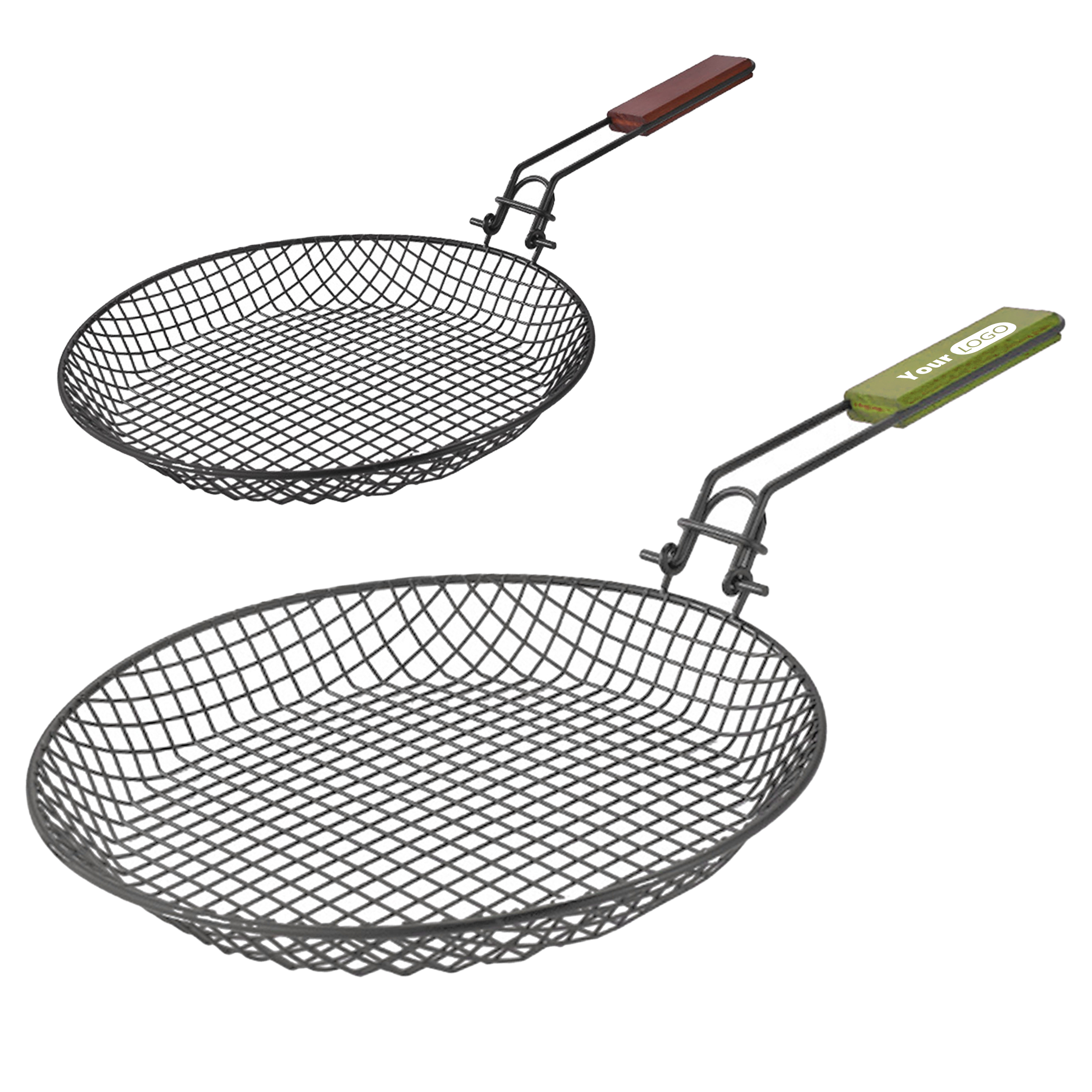 Stainless Steel Wooden Handle Barbecue Net 5