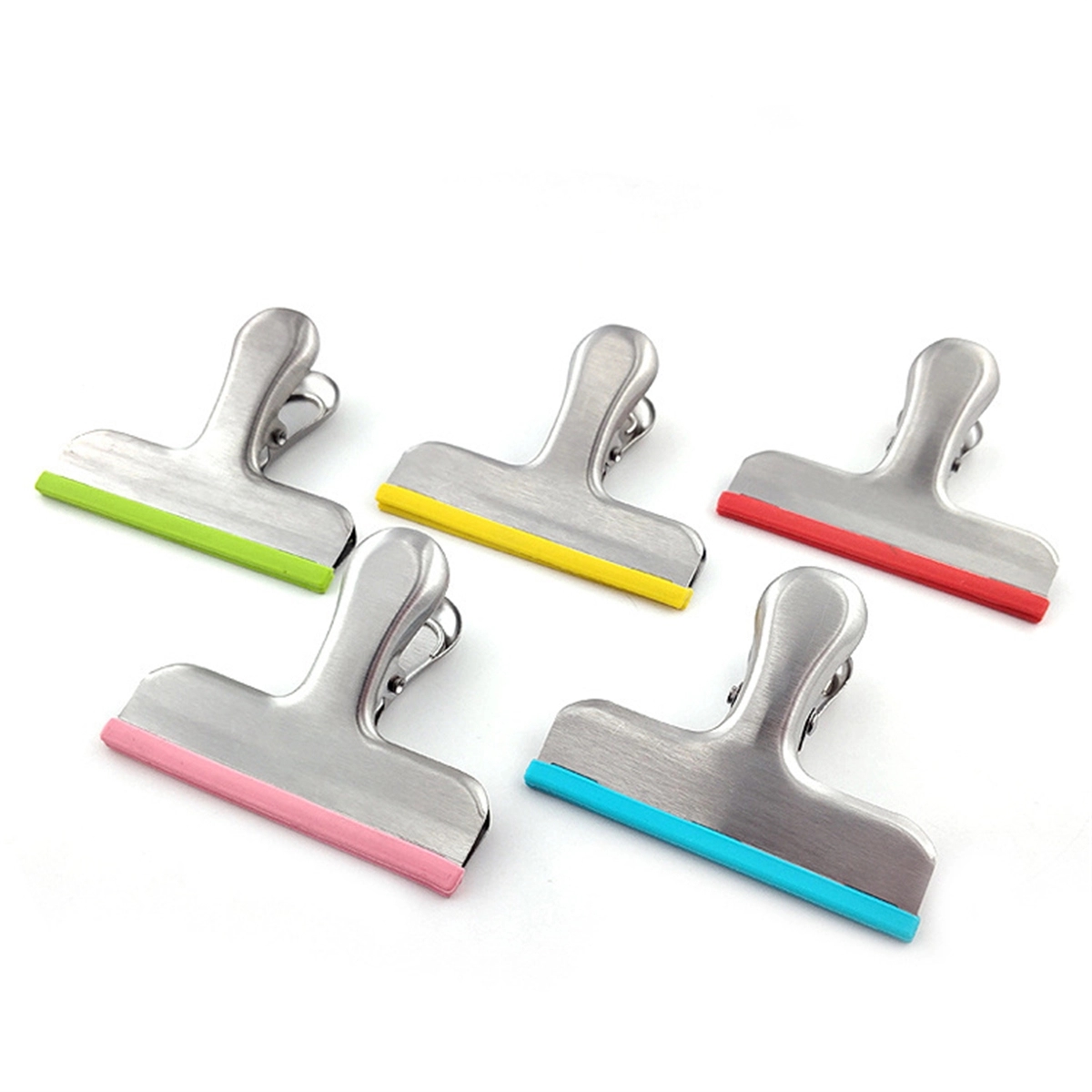 Stainless Steel Chip Bag Clips Covered With Silicone 3