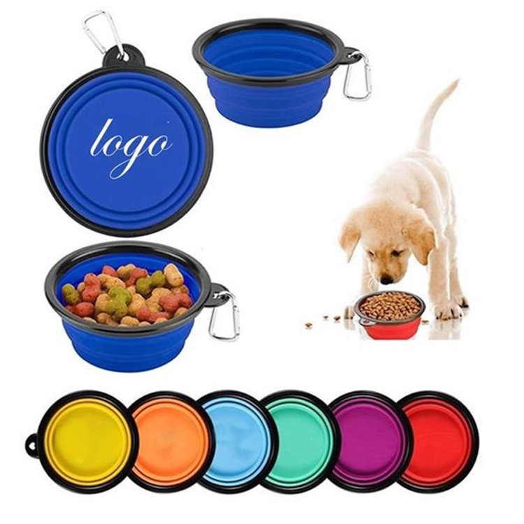 Silicone Collapsible Pet Bowl with Carabiner 2
