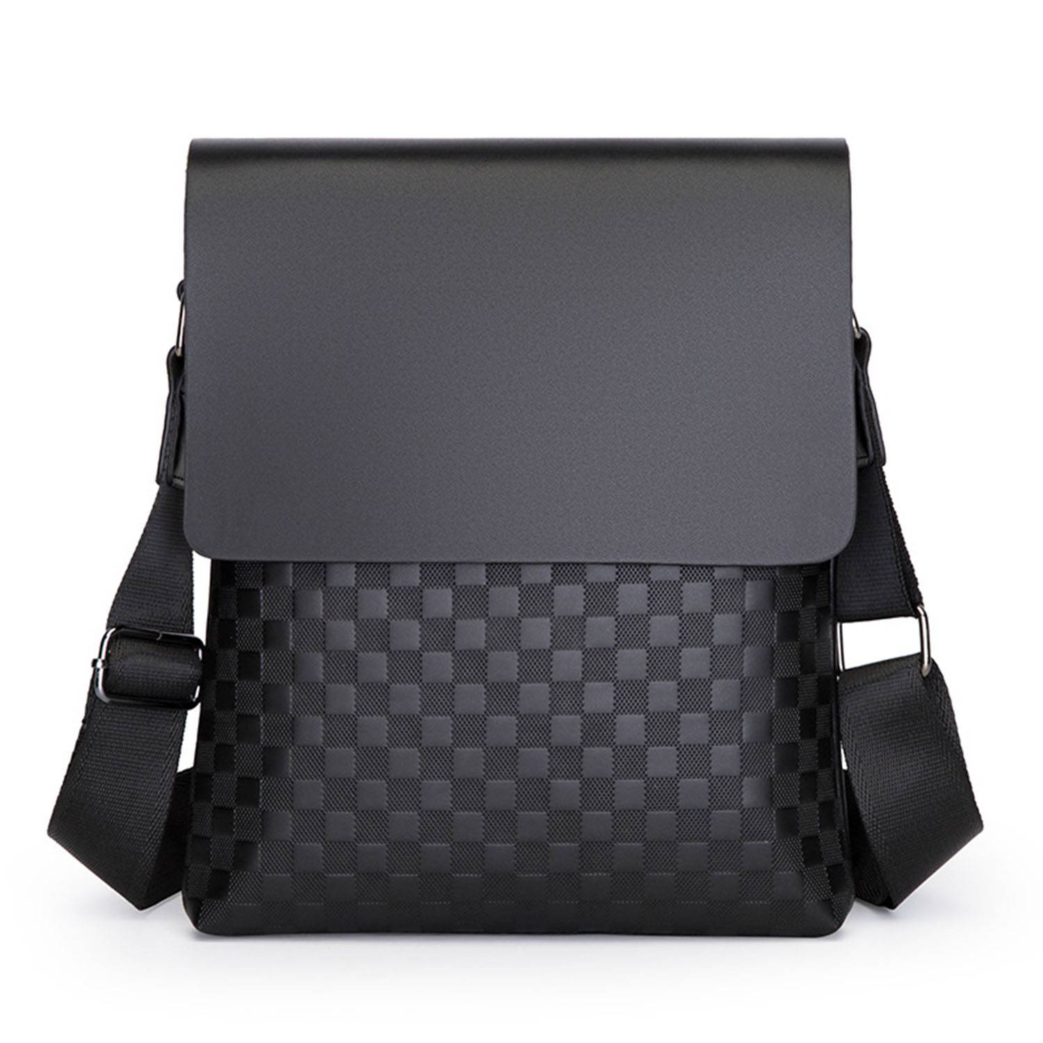 PU leather outdoor business men's crossbody bag 8