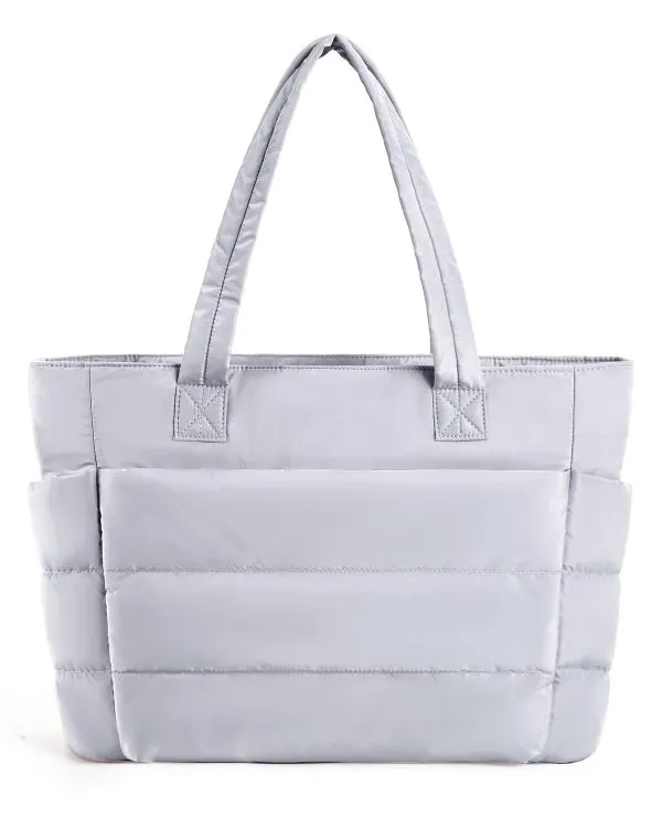 Gocvo Puffer Tote Bag for Women, custom tote bag with logo imprint 12