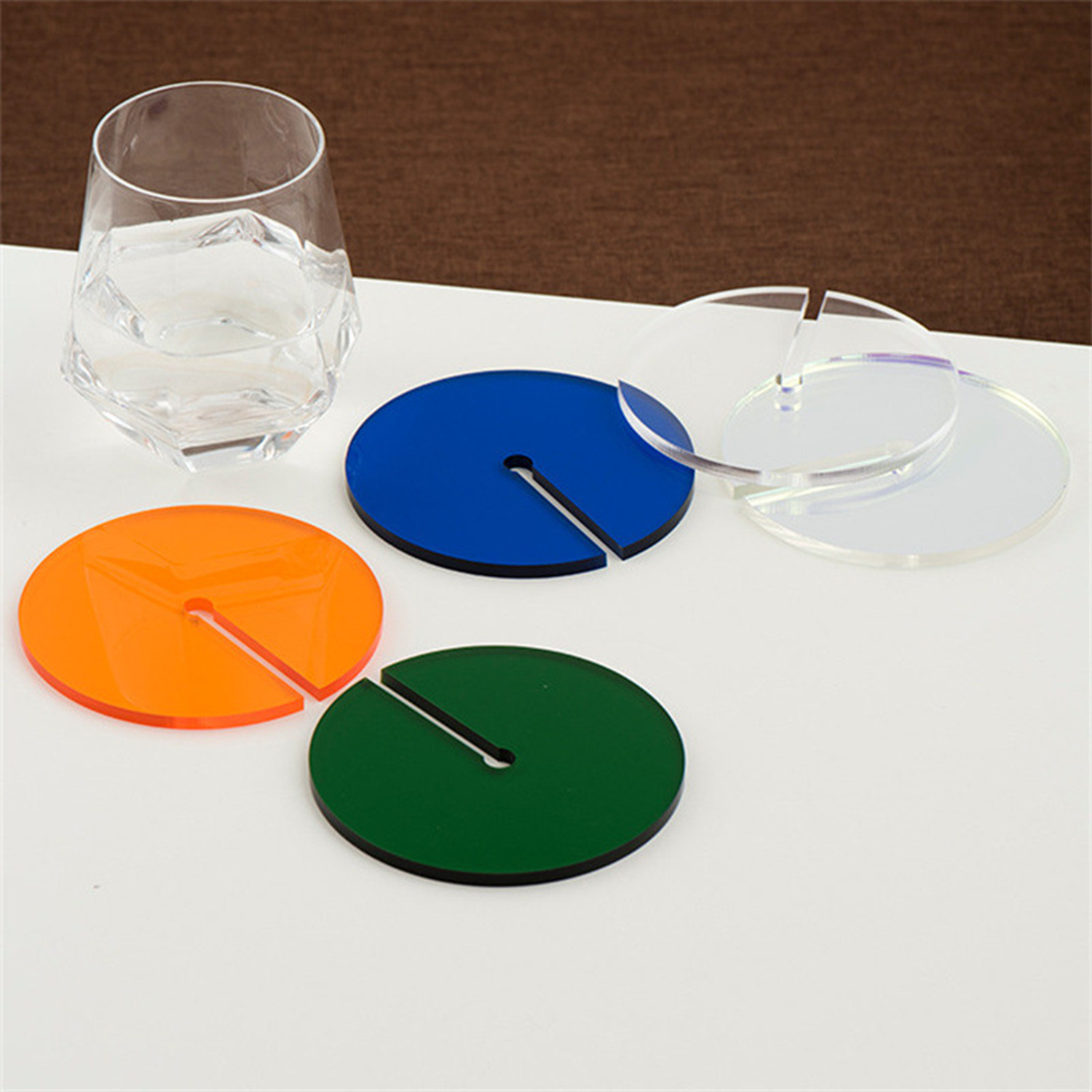 Drinks-Anti-Slip Durable Reusable Acrylic Colorful Coaster 4