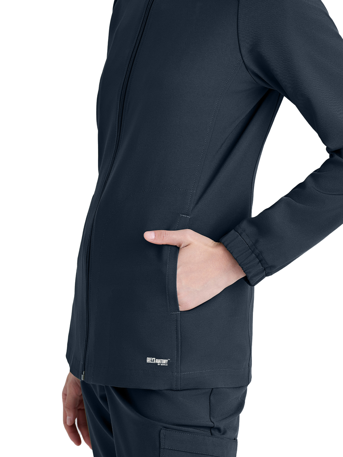 Grey's Anatomy Evolve Stretch - Women's Three-Pocket Virtue Warm-Up Scrub Jacket 12
