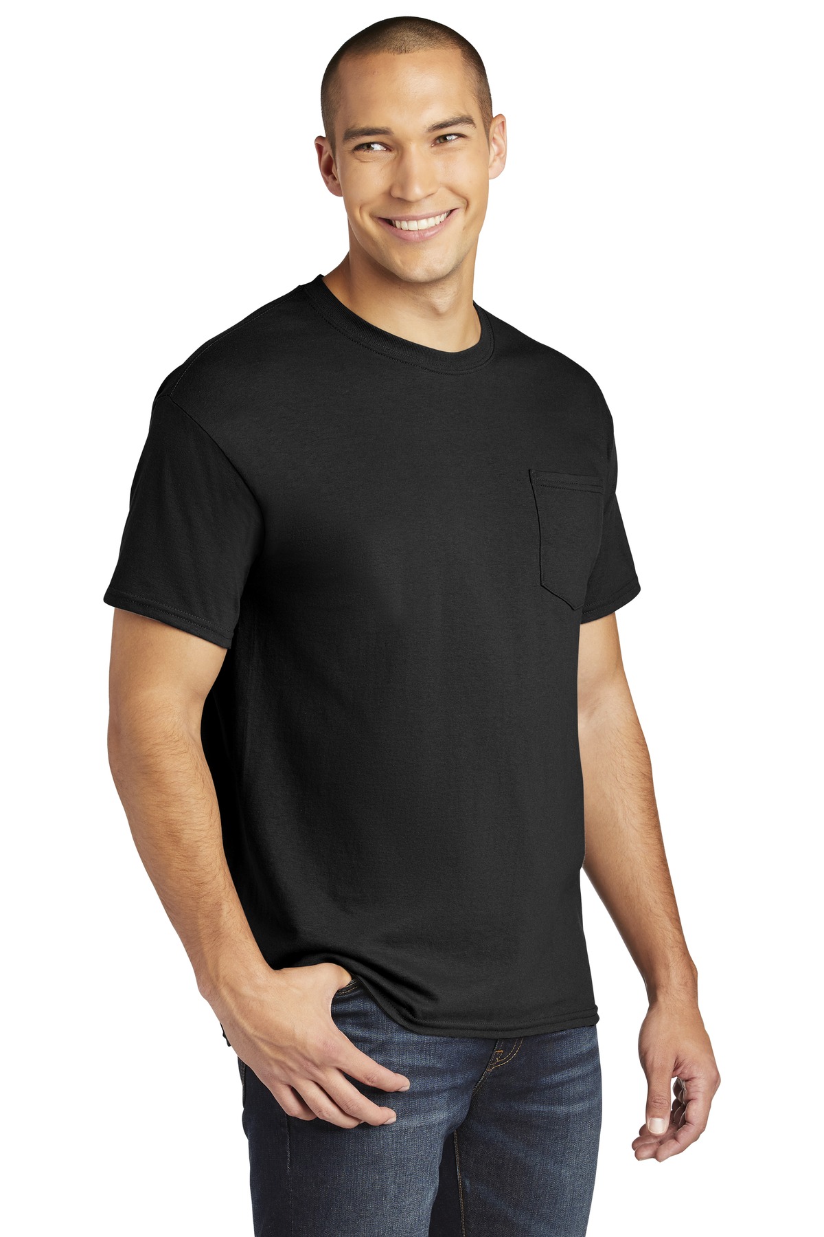 Gildan Heavy Cotton 100% Cotton Pocket T-Shirt. 5300 2