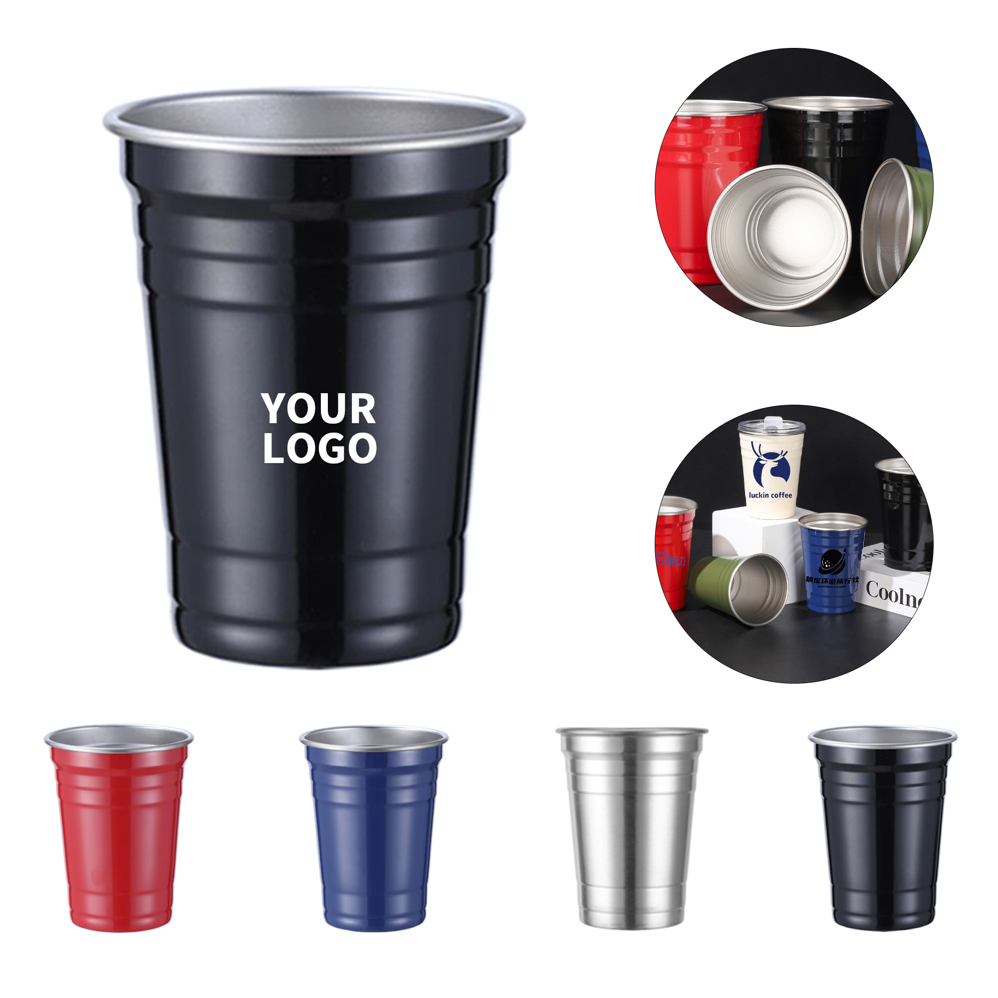 Stainless Steel Cup 18 Ounce With Laser Mark 2