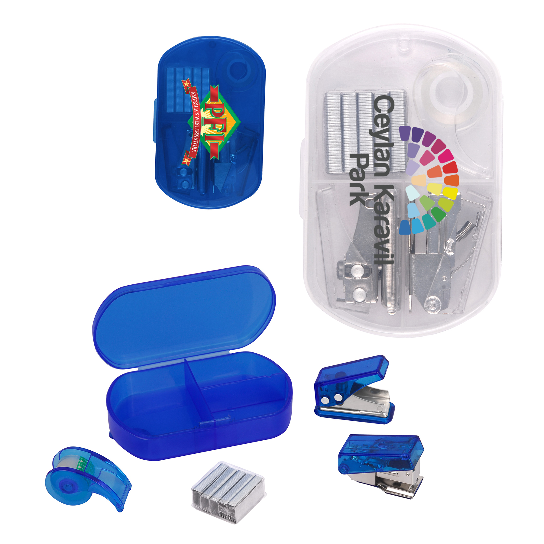 Mini Office Desk Set with Stapler, Tape, Hole Puncher 11
