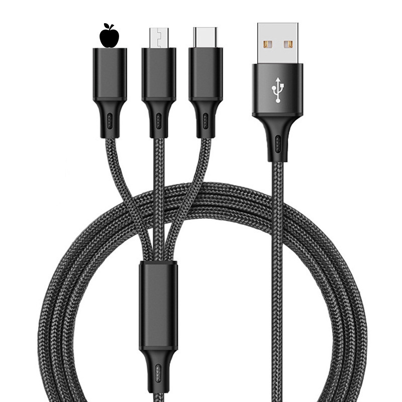 3-1 USB/Type C Nylon Braided Charging Cable 2