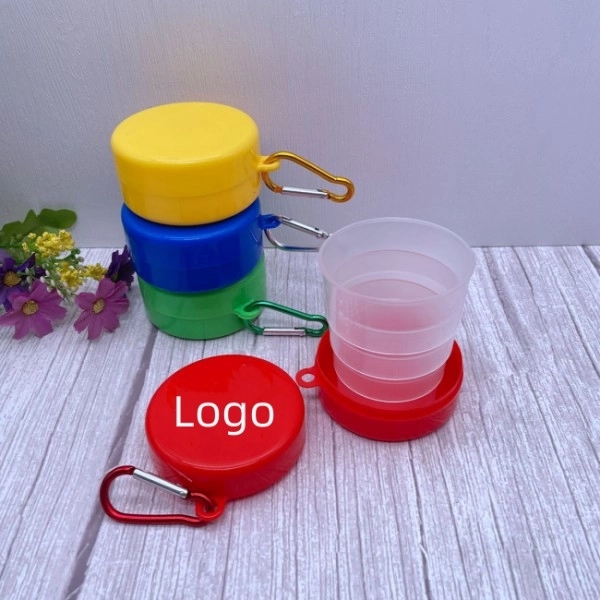Translucent Plastic Collapsible Cup With Carabiner 2