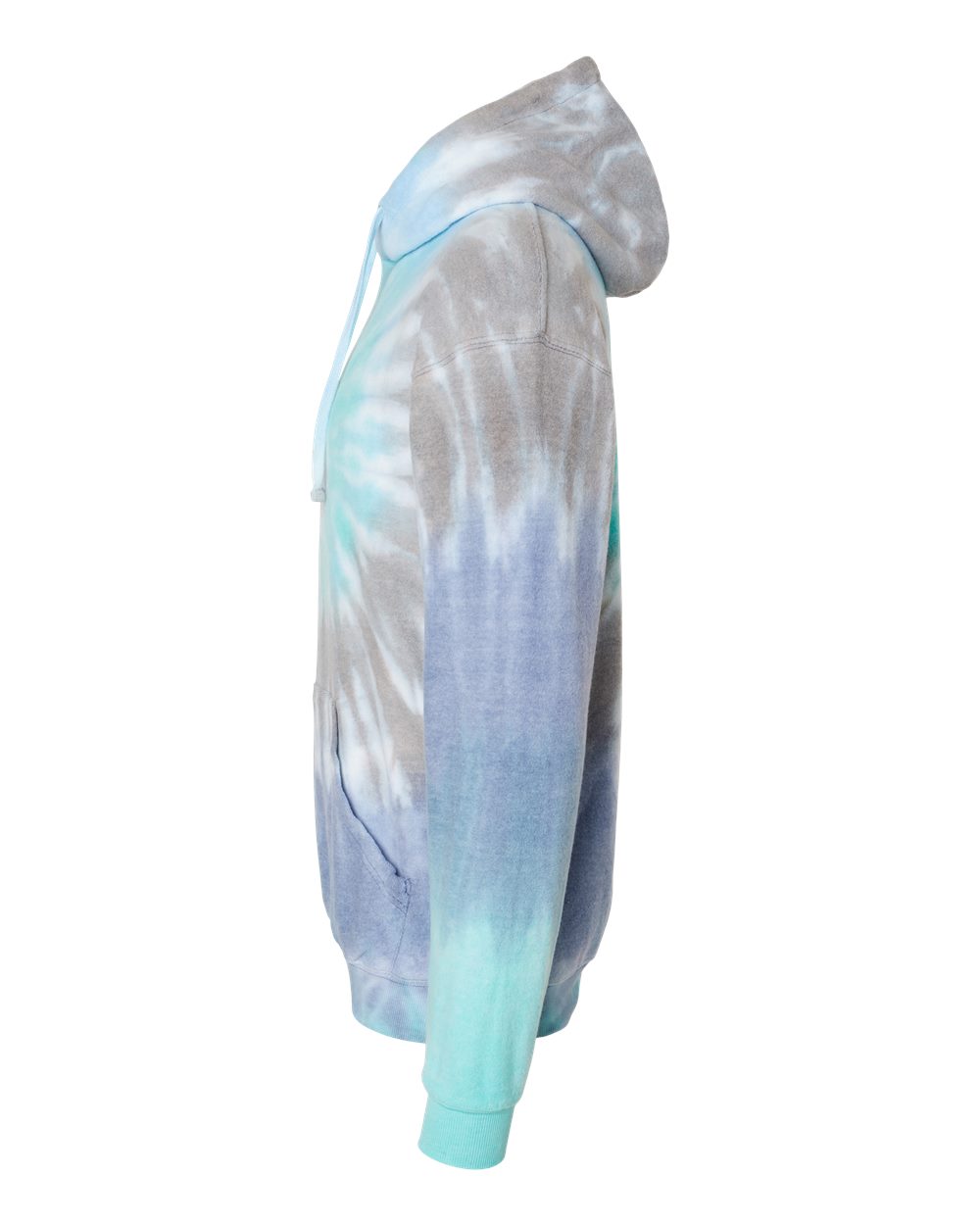 Unisex Tie-Dyed Cloud Inside-Out Fleece Hooded Sweatshirt - 8600 21
