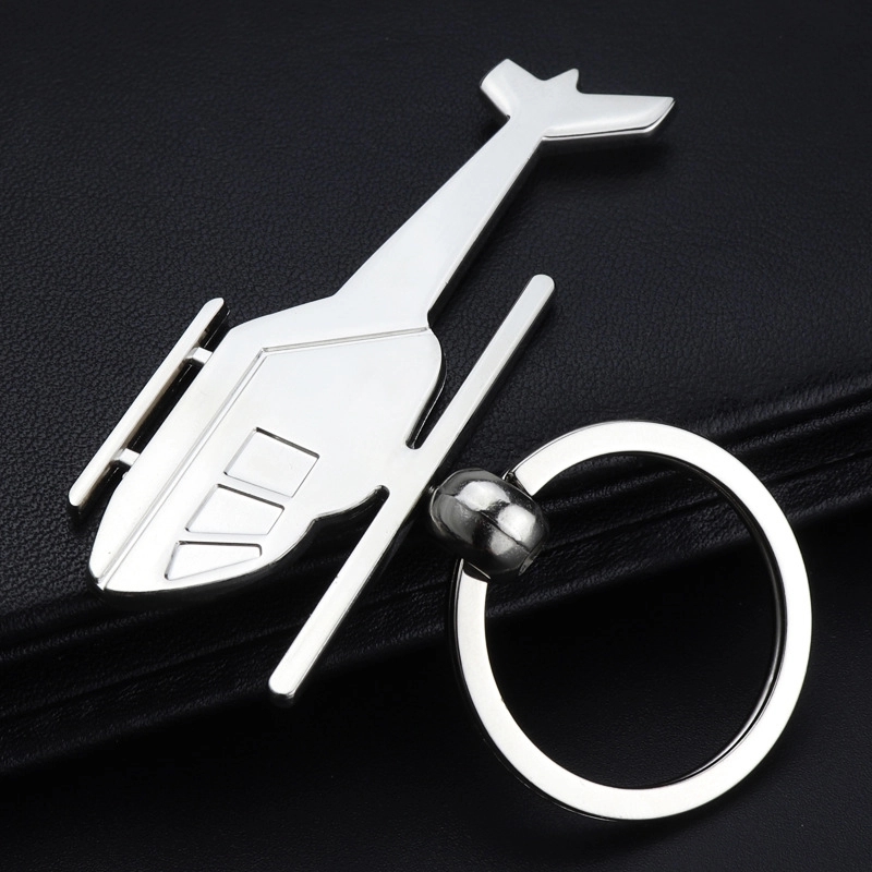 Metal helicopter keyring 1