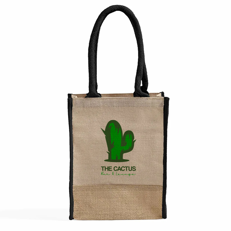 Belmont Jute Book Tote Bag 6