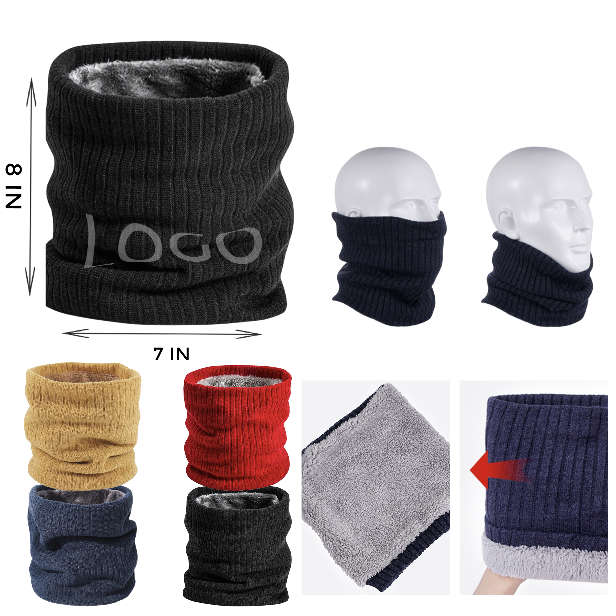 MOQ 10 PCS Cozy Thermal Scarf 2