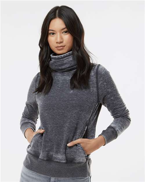 Women's Zen Fleece Cowl Neck Sweatshirt - 8930 23