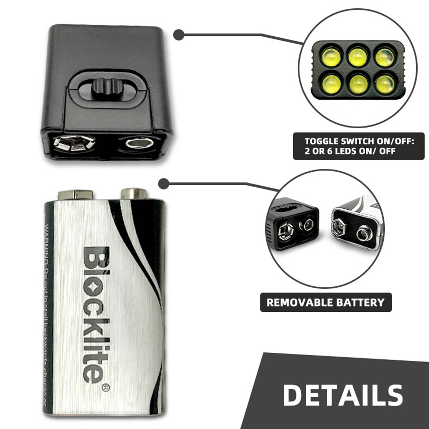 9V LED Flashlight – Ultra Bright Torch for Camping Use 3