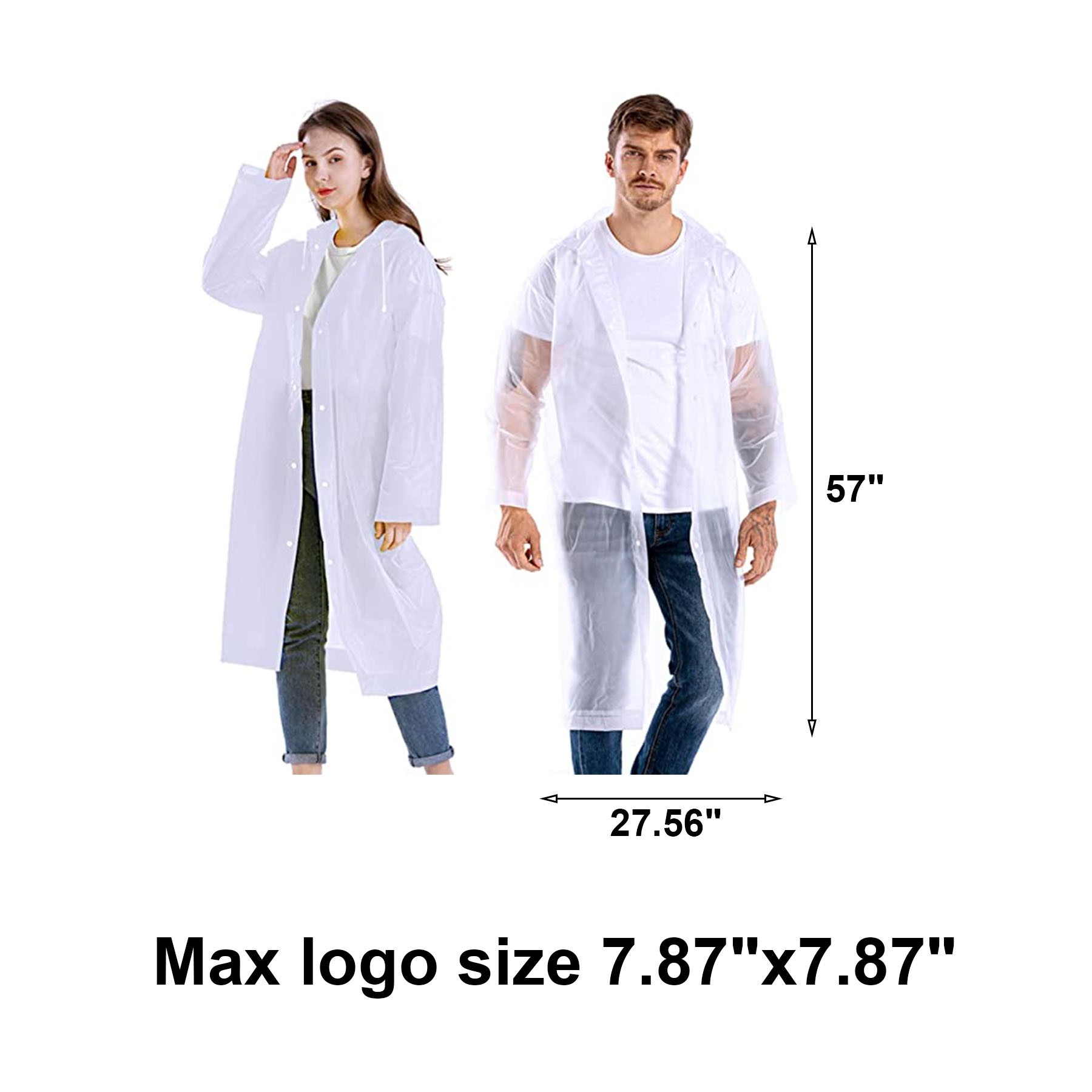 EVA Rain Ponchos Reusable Raincoat 8
