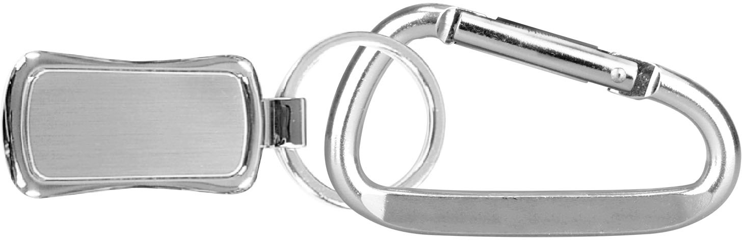 Chrome Metal Key Holder with Carabiner 1