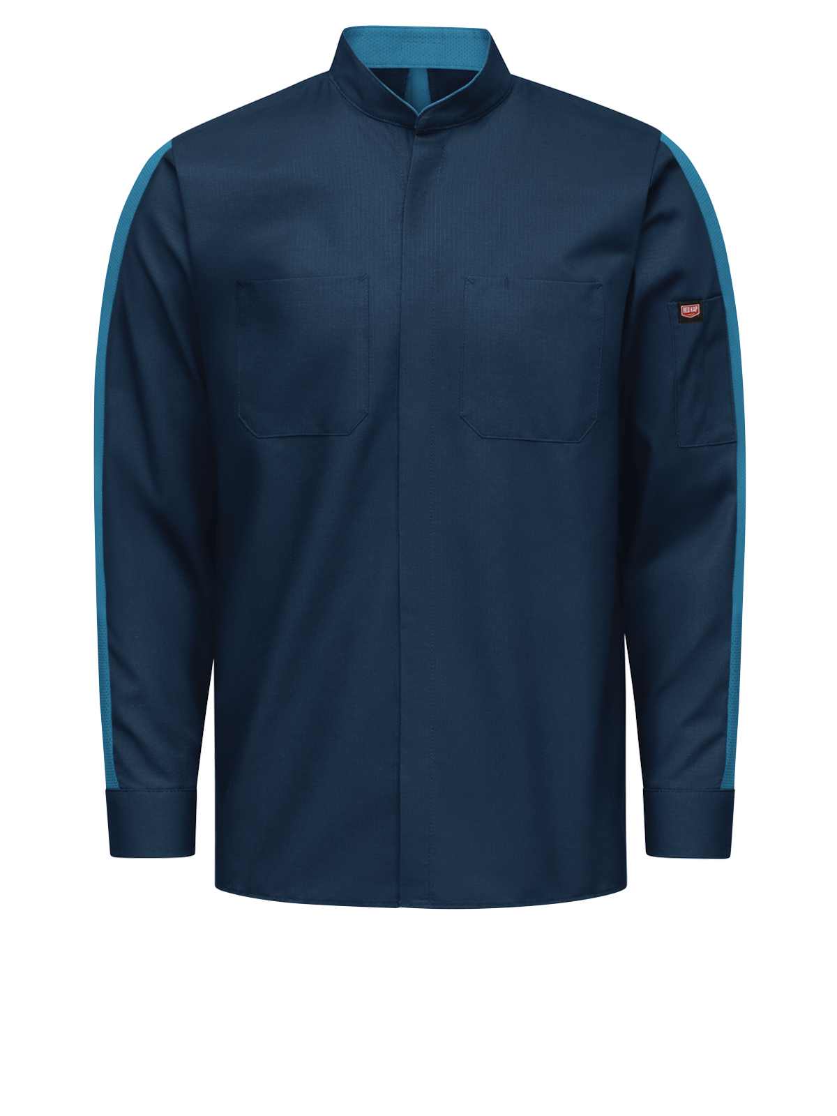 Red Kap Shirts - Men's Long Sleeve Two-Tone Pro+ Work Shirt with OilBlok and MIMIX™ 5