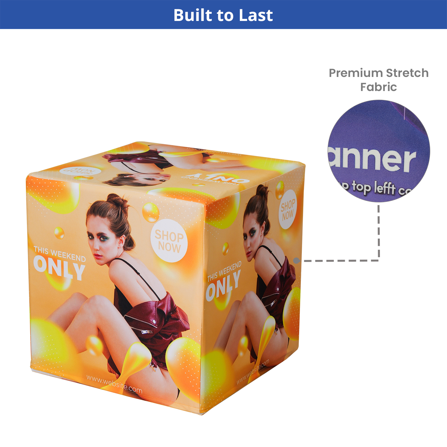 1.6' x 1.6' 3D Cube Displays Package (Graphic & Hardware Combo) 2