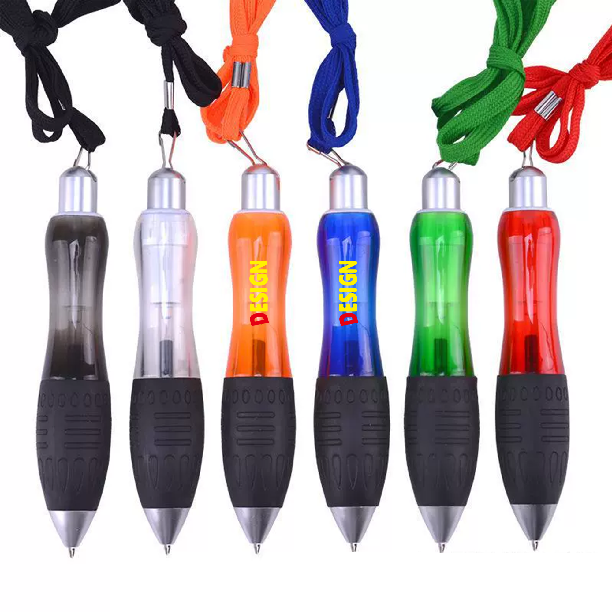 Lanyard Pen with Rubber Grip and Colorful Design 1