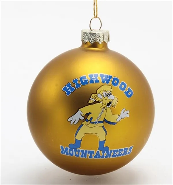 3 1/4" Promotional Glass Ornaments with Full Color Silk Prin 2