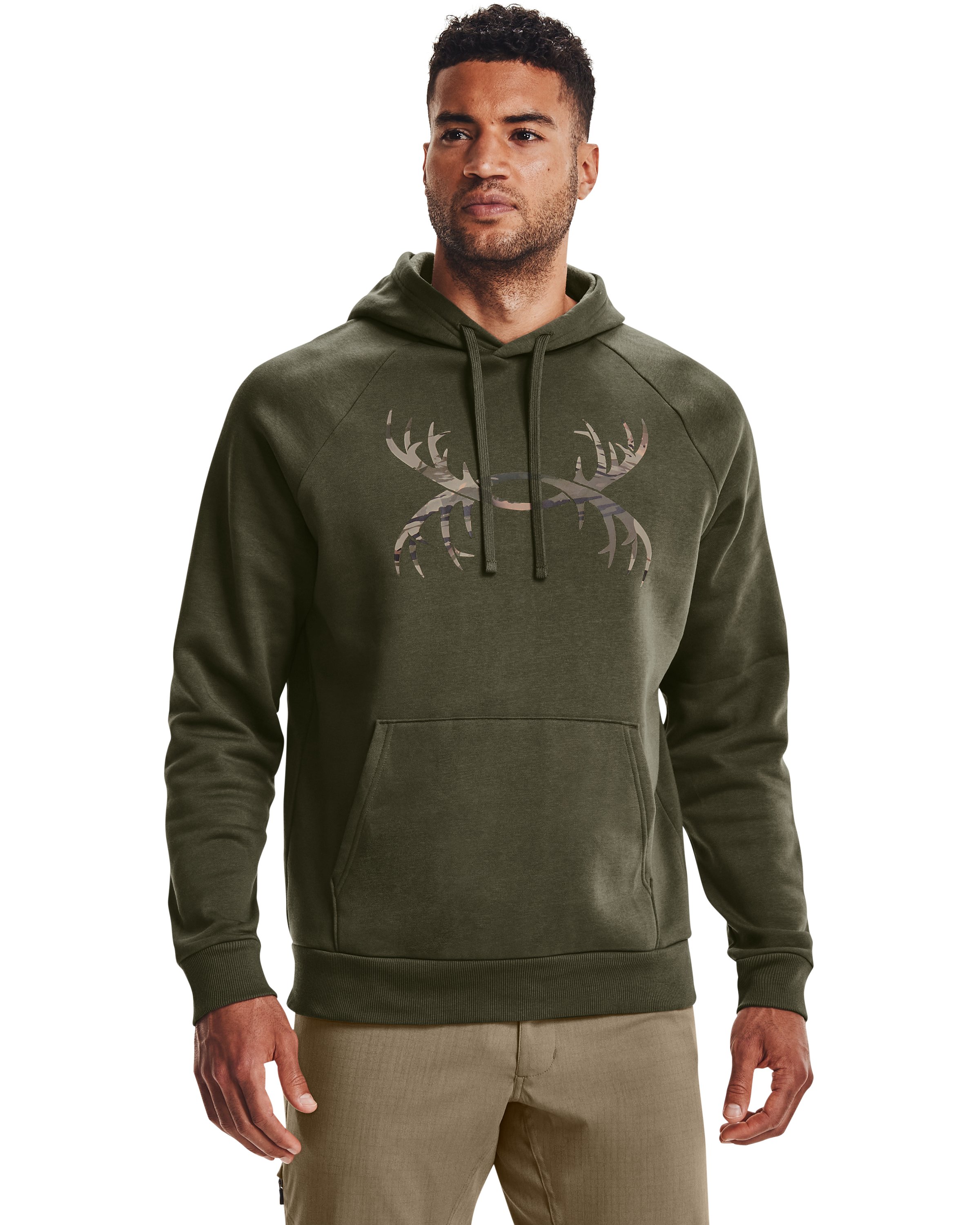 UA Rival Fleece Antler Men's Hoodie, custom hoodie or sweatshirt with logo imprint 7