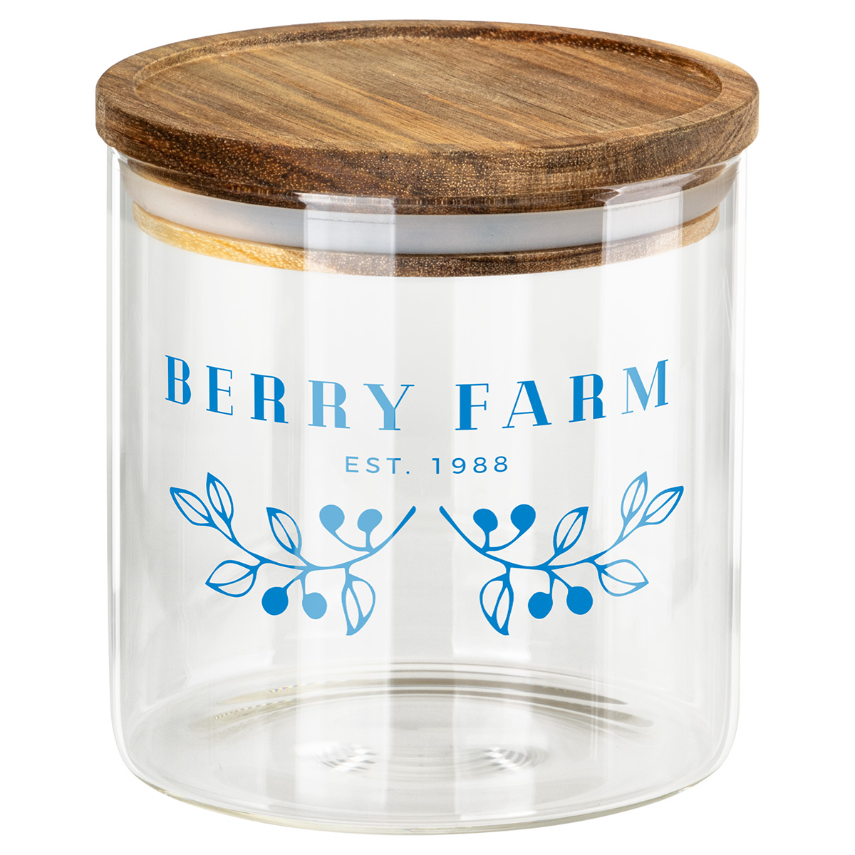 Corsica 22 oz Glass Canister with Acacia Lid 9
