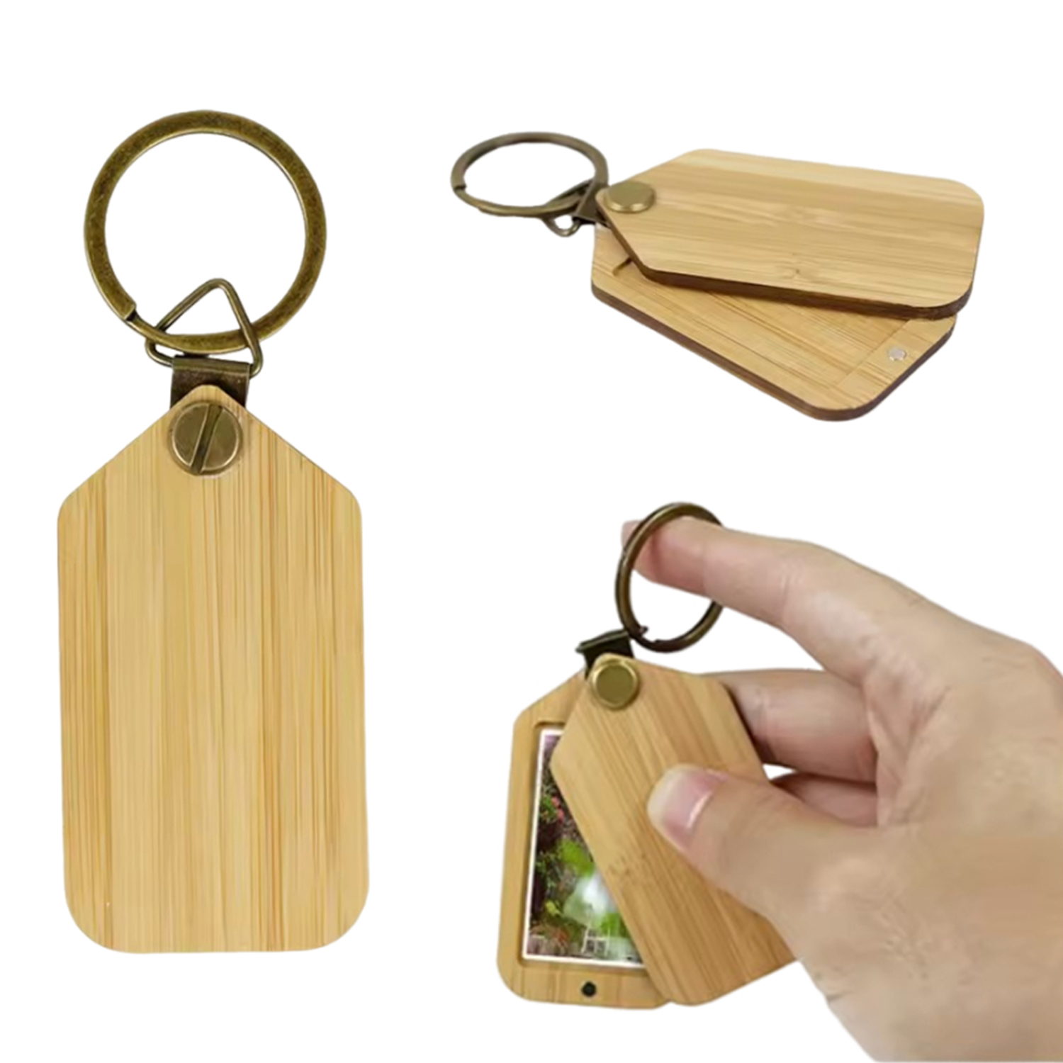 Wooden Photo Frame Keychain 5