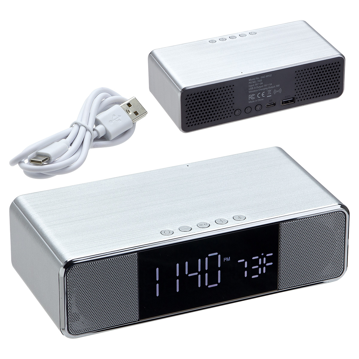 Mystic Alarm Clock with Wireless Speaker & Wireless Charger 11