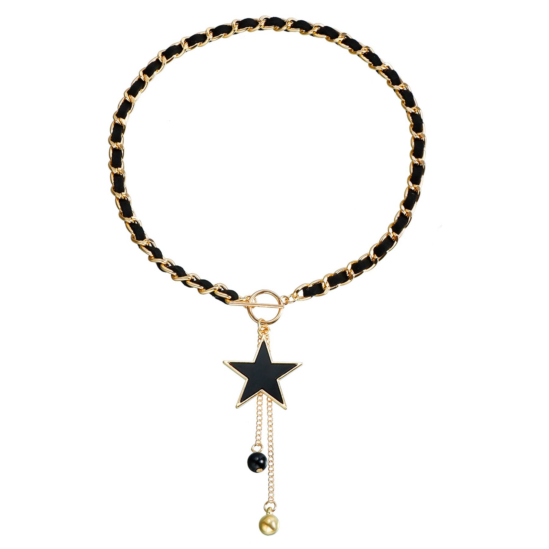Fleece Black love tassel necklace 3