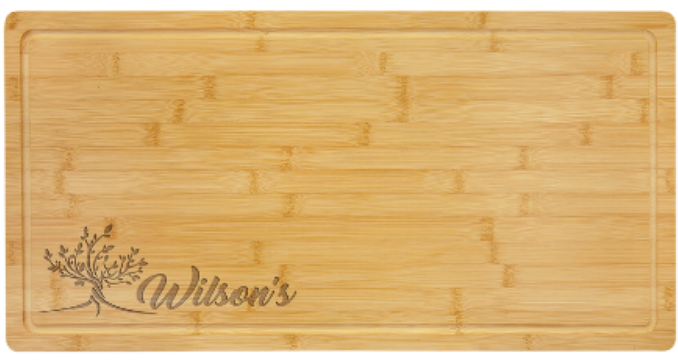 23 3/4" x 12" Bamboo Cutting Board with Drip Ring