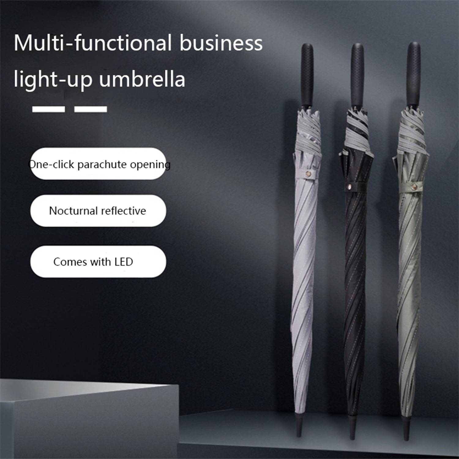 Automated Business Golf Flashlight Umbrella 3