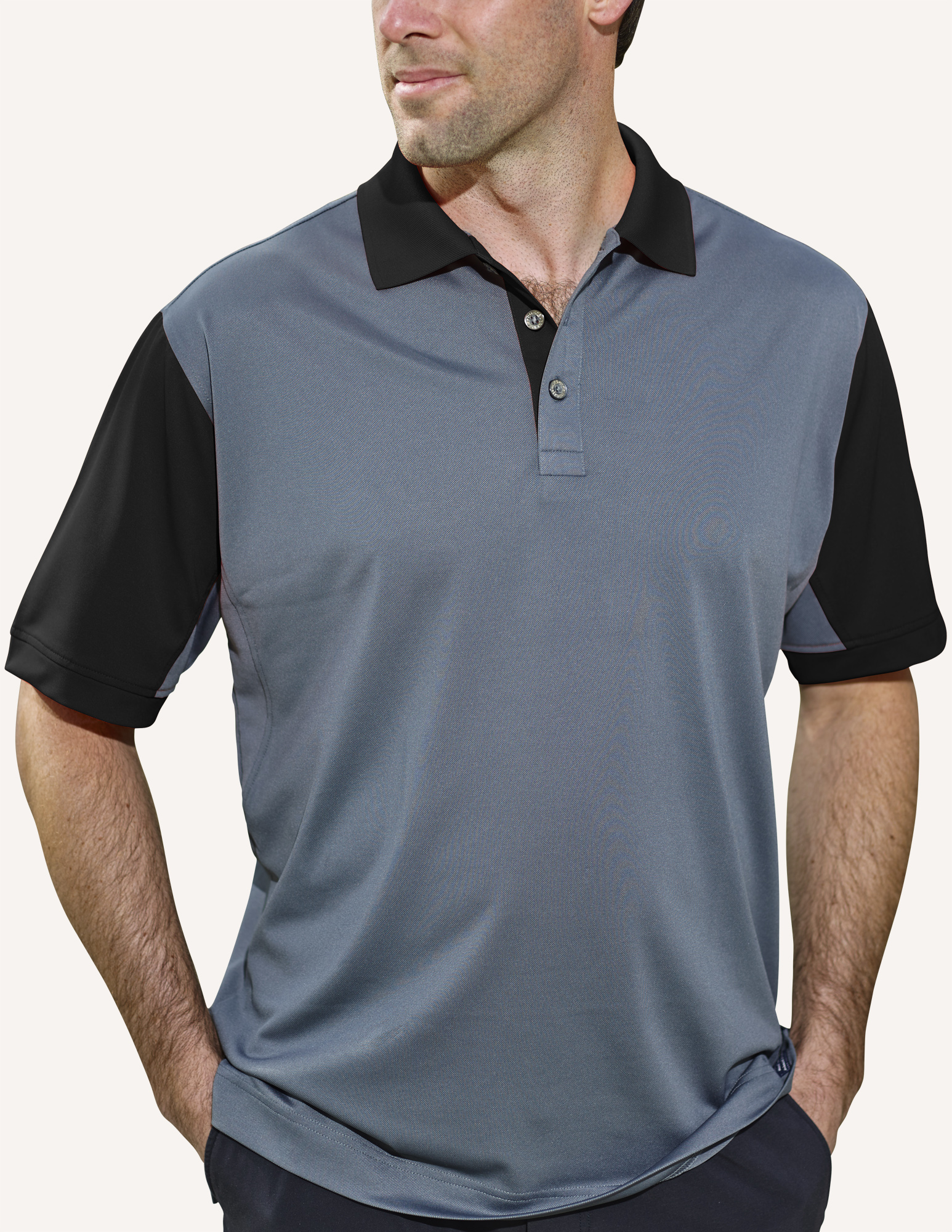 Men's Corvette Recharged Hybrid Interlock Color block Polo Shirt 8