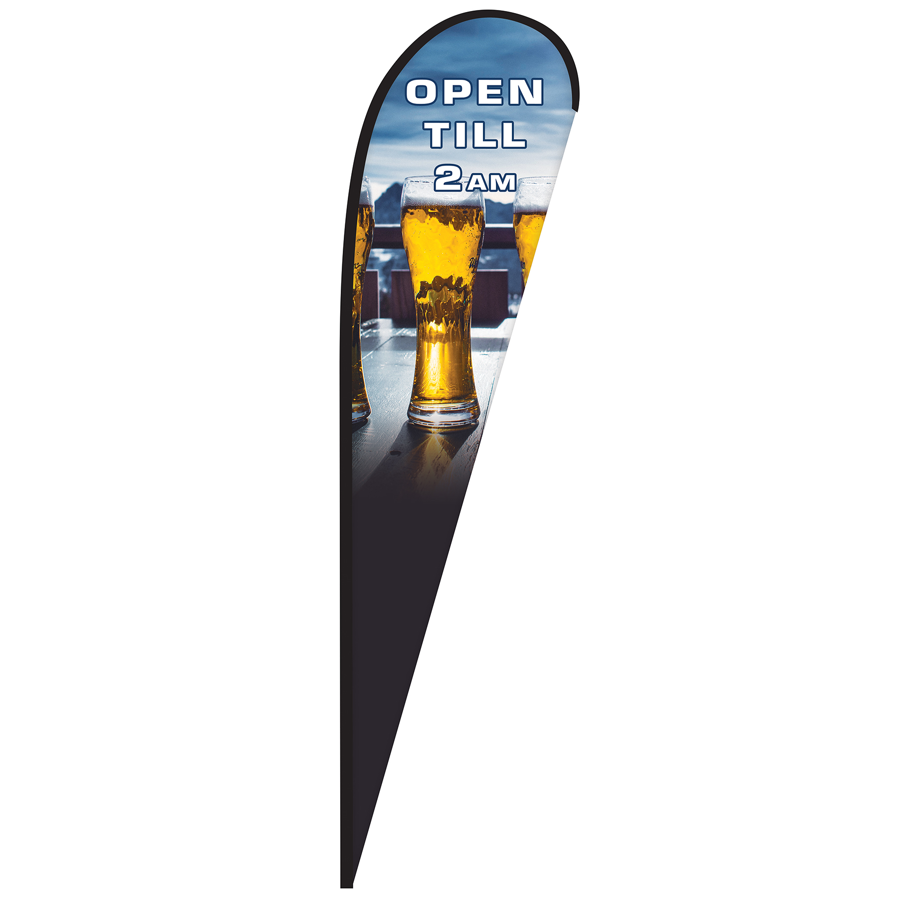 15' Single Reverse Custom Portable Teardrop Banner 22